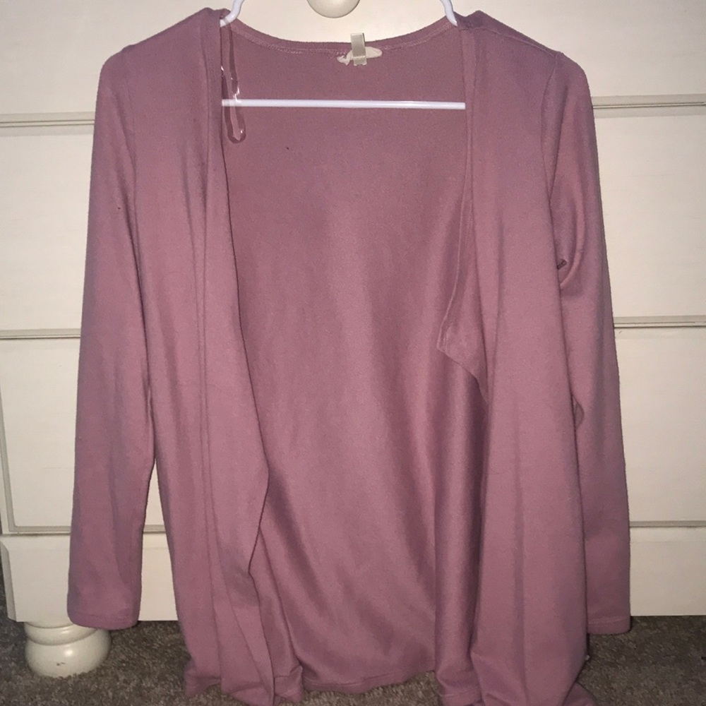 A pink cardigans